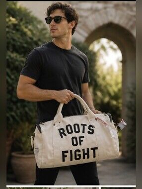 Roots of Fight Canvas Duffle Bag - Cream